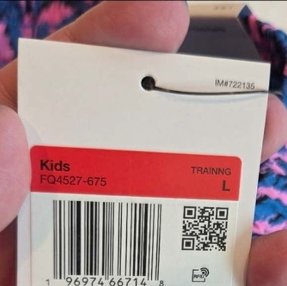 Nike One Kids' Training Shorts - Pink & Blue Animal Print - Size Large Dri-Fit - Picture 10 of 10